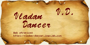 Vladan Dancer vizit kartica